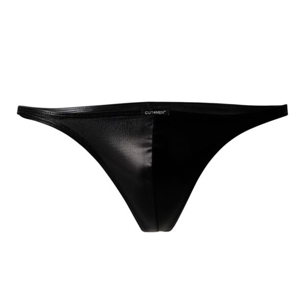 C4M11 Calzoncillo Estilo Brazilian Leatherette Negro