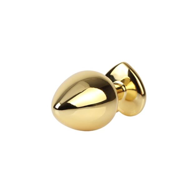 Clear Heart Plug Anal Dorado con Joya Talla M - Imagen 3