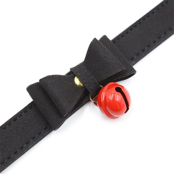 Collar con Lazo y Cascabel 44 cm Negro/Rojo