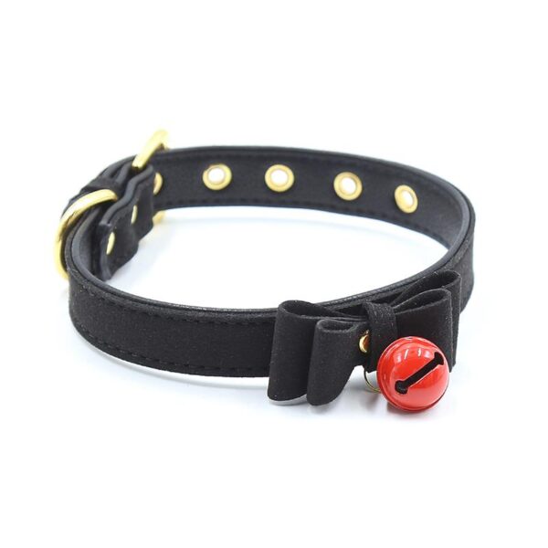 Collar con Lazo y Cascabel 44 cm Negro/Rojo