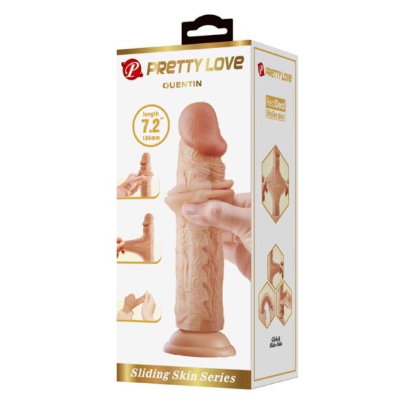 Dildo con Piel Deslizante 18.4 cm