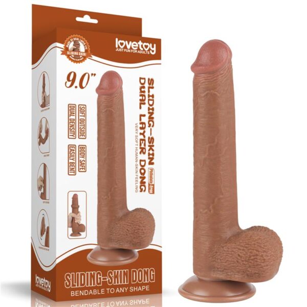 Dildo Sliding Skin 9 Marrón - Imagen 20