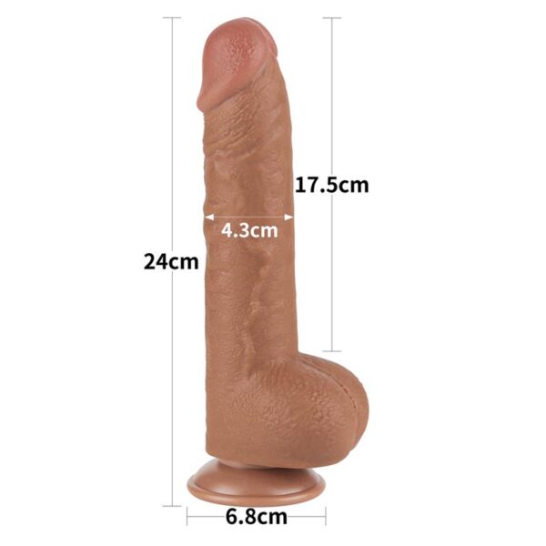 Dildo Sliding Skin 9.5 Marrón - Imagen 17