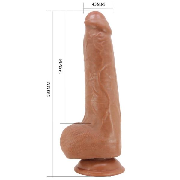 Dildo con Testículos y Piel Deslizante 23.3 cm