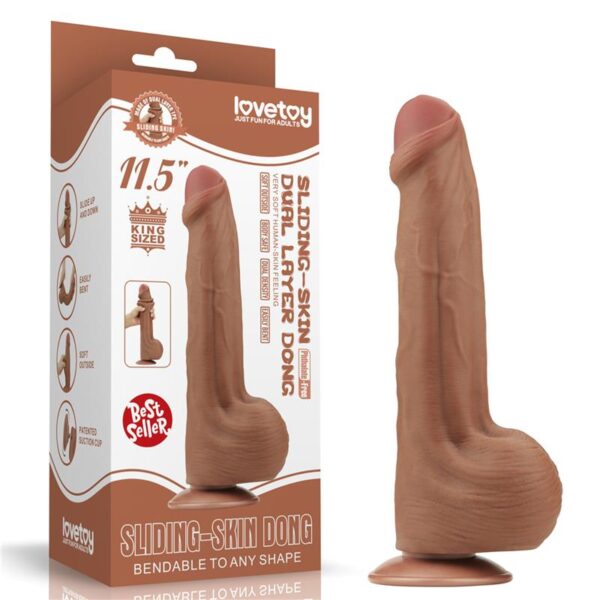 Dildo Dual Density Piel Desizante 11.5 - Imagen 24