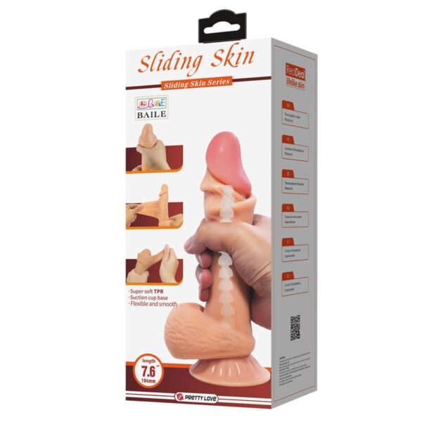 Dildo Realista con Piel Deslizante 19.4 cm - Imagen 6