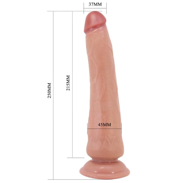 Dildo Realista con Piel Deslizante Bronceado 25 cm - Imagen 11