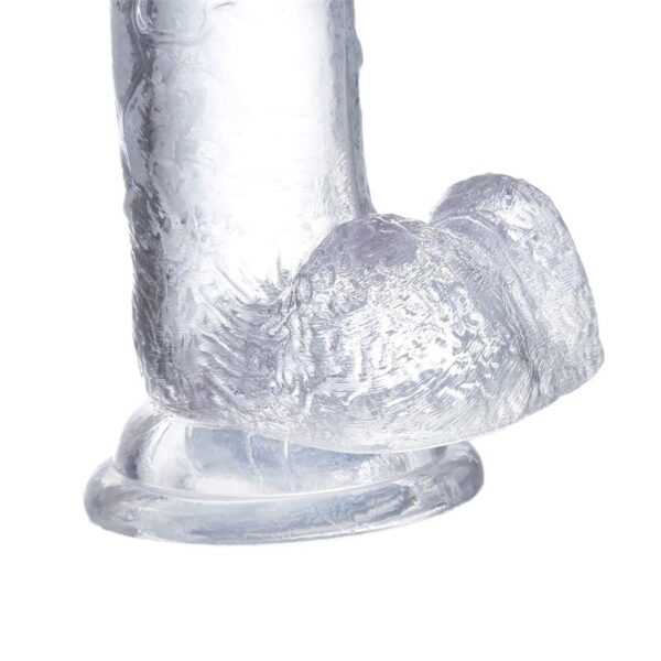 Dildo Realista con Testículos Material Cristalino 22 cm - Imagen 5