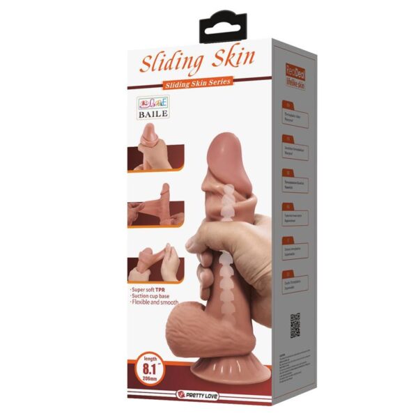 Dildo Realista Piel Deslizante 21.8 cm