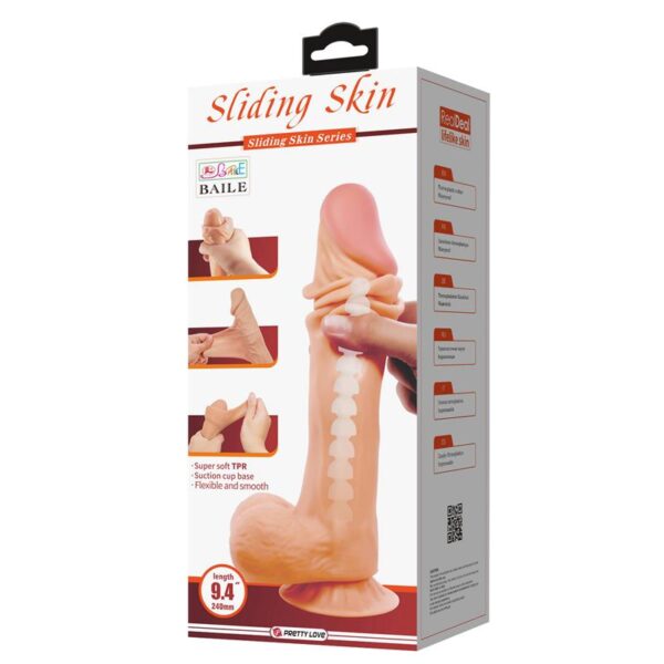 Dildo Realista Piel Deslizante 24 cm