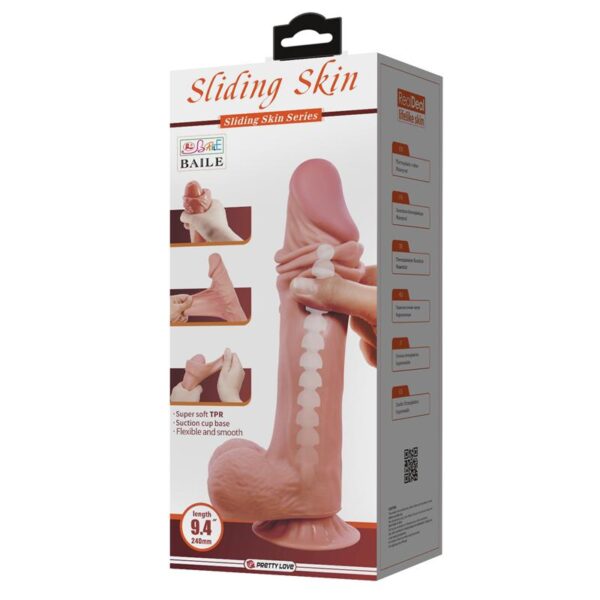 Dildo Realista Piel Deslizante 24 cm - Imagen 5