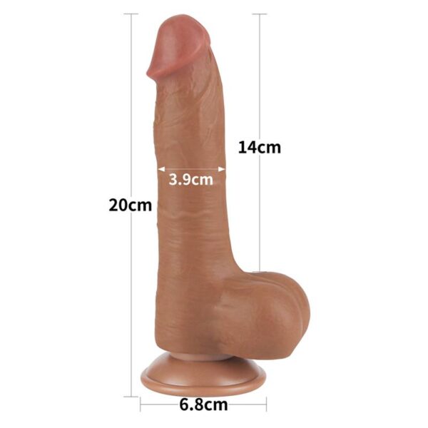 Dildo Sliding Skin 8 Marrón