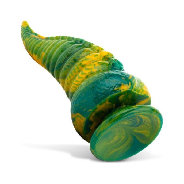 Dildo Tentacle Delight Verde y Amarillo 22.4 cm - 8.8