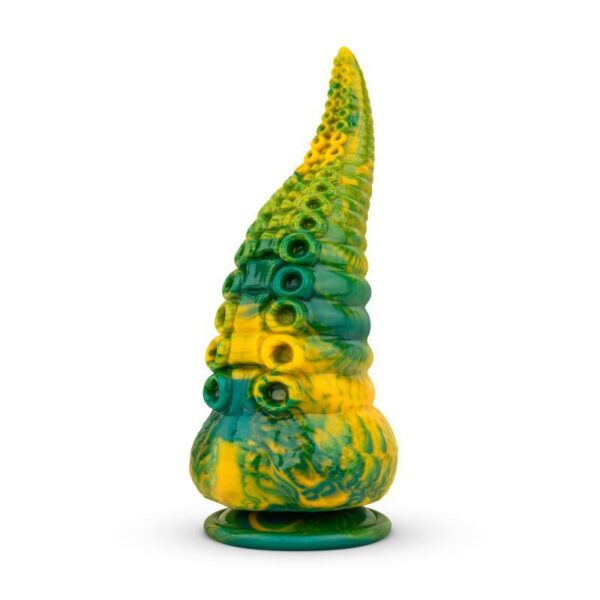 Dildo Tentacle Delight Verde y Amarillo 22.4 cm - 8.8