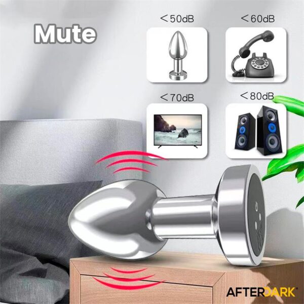 Dimpor Plug Anal Cromado con Vibración USB Magnético Talla L - Imagen 6