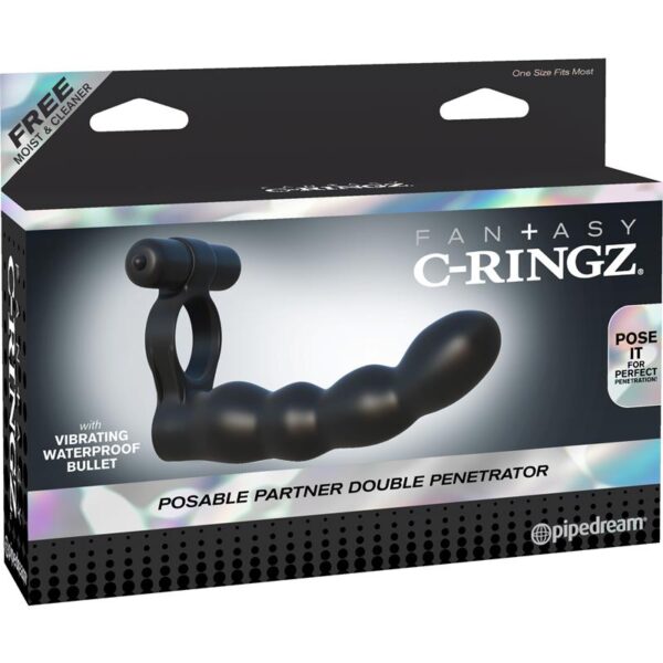 Fantasy C-Ringz Anillo Doble Penetrador Flexible Negro