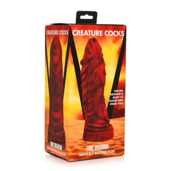 Fire Dragon Red Scaly Dildo Dragón - Imagen 4