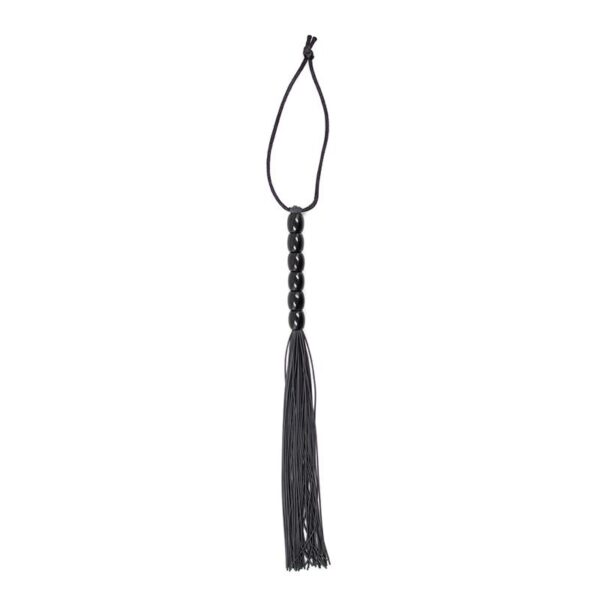 Flogger de Silicona con Mango con 6 Bolas 26 cm Negro