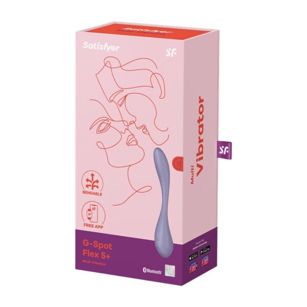 G-Spot Flex 5+ Multi Vibrador con Satisfyer Connect APP Lilac