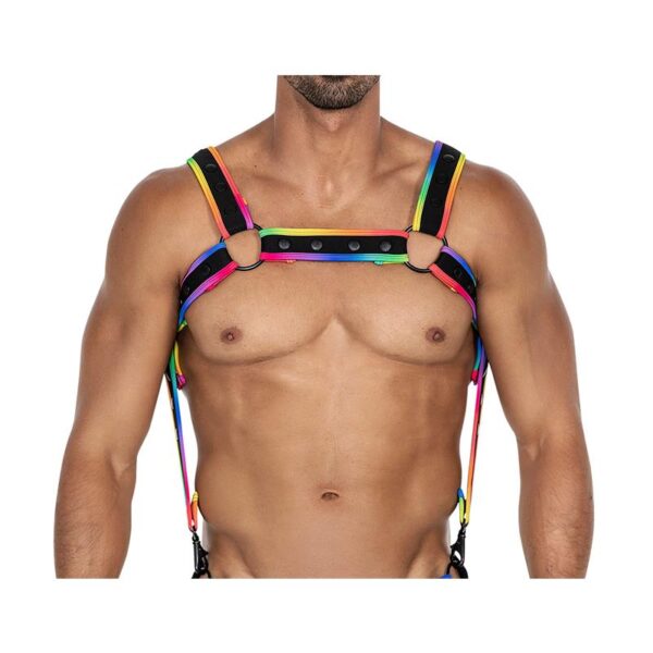 H4RNESS05 Arnés de Pecho Neon MultiColor Talla Única - Imagen 4