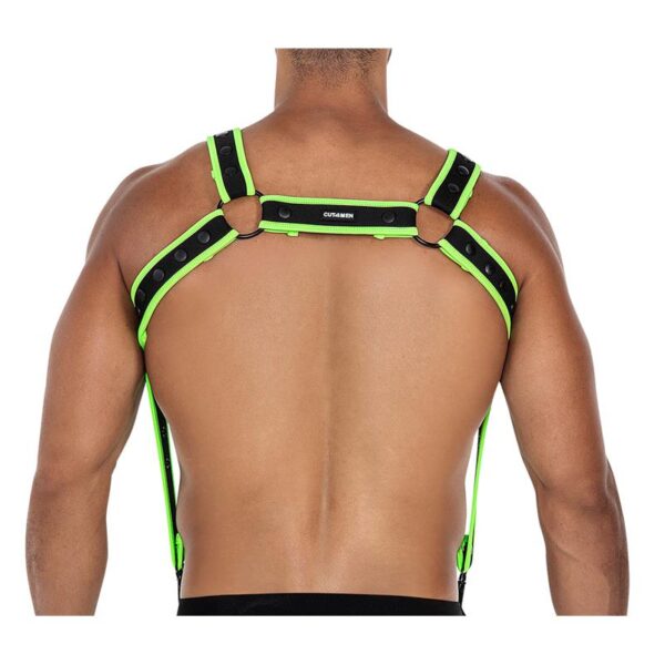 H4RNESS05 Arnés de Pecho Neon Verde Talla Única - Imagen 3
