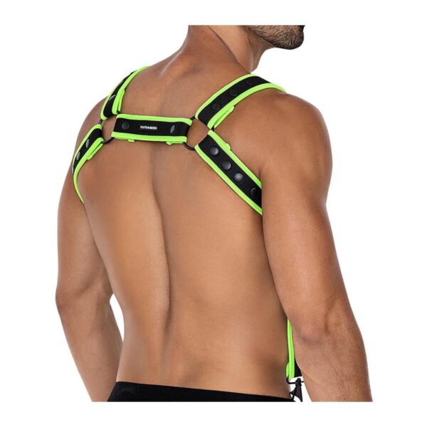 H4RNESS05 Arnés de Pecho Neon Verde Talla Única - Imagen 4