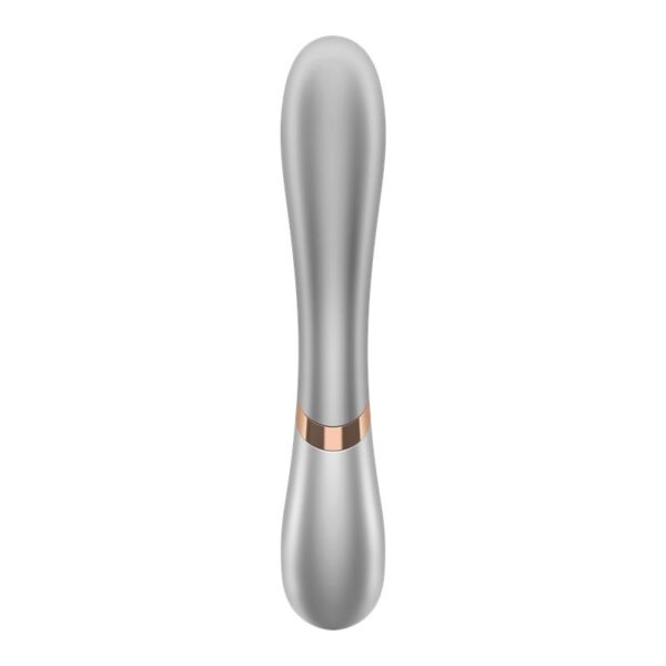 Hot Lover Vibrador Efecto Calor con APP Plata y Champagne