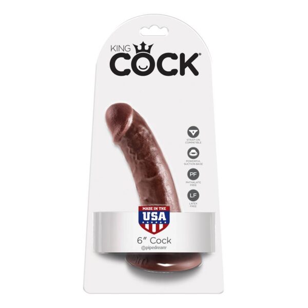 King Cock Pene de 6 - Color Marrón - Imagen 5