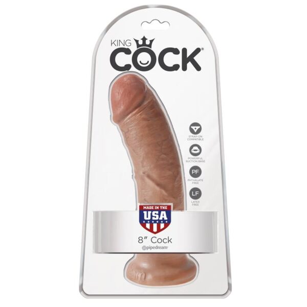 King Cock Pene de 8 - Bronceado - Imagen 5