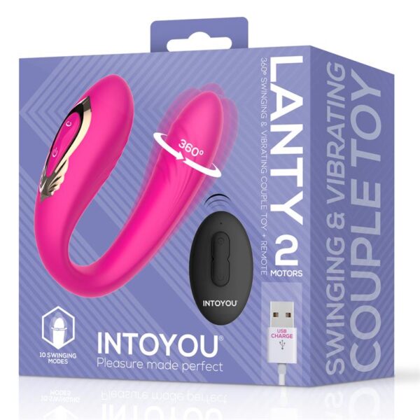 Lanty Vibrador para Parejas con Oscilación 360º y Control Remoto