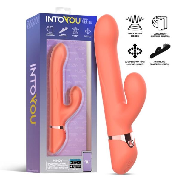 Mindy Vibrador con Anillo de Bolas Up and Down, Finger y Pulsación con APP