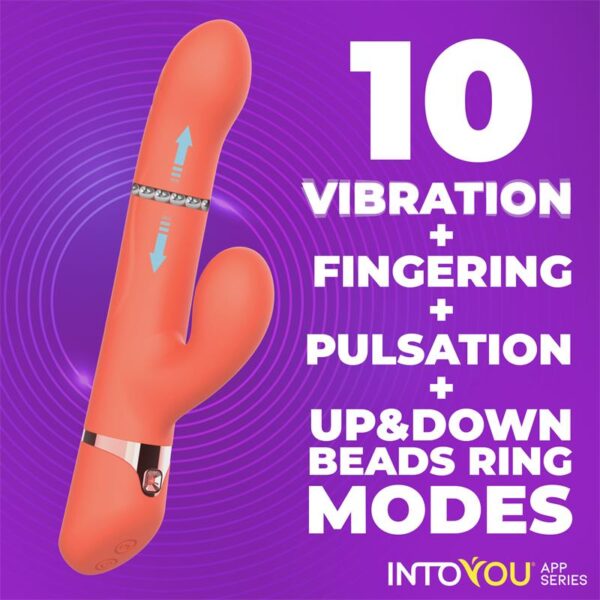 Mindy Vibrador con Anillo de Bolas Up and Down, Finger y Pulsación con APP