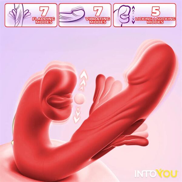 Mouty Vibrador con Función de Mordisqueo y Flipping con App