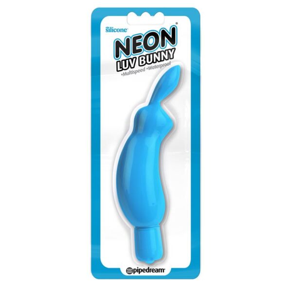 Neon Mini Vibrador Luv Bunny Azul - Imagen 5