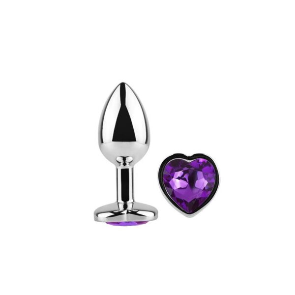 Plug Anal con Joya de Corazón Purple Lavender Talla S - Imagen 3