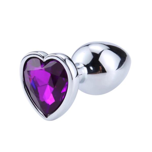 Plug Anal con Joya de Corazón Purple Lavender Talla S - Imagen 5