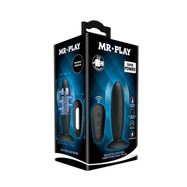 Mr. Play Plug Anal con Vibración y Control Remoto USB - Imagen 13