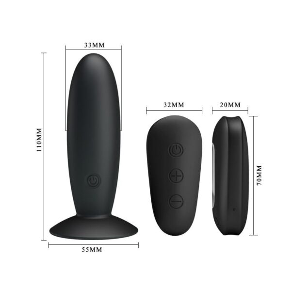 Mr. Play Plug Anal con Vibración y Control Remoto USB - Imagen 14