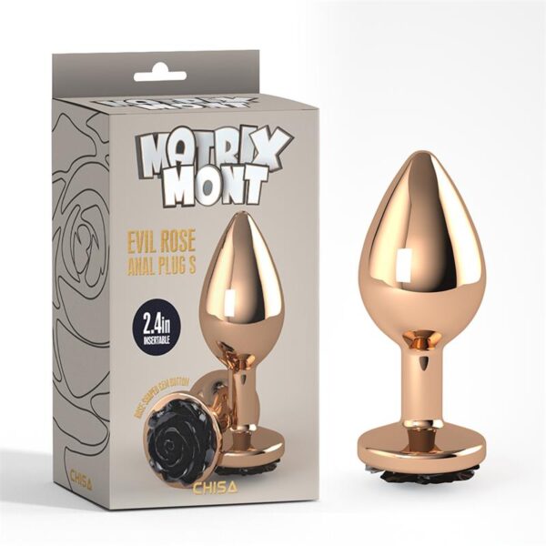 Plug Anal Dorado Evil Rose Anal Talla S - Imagen 6