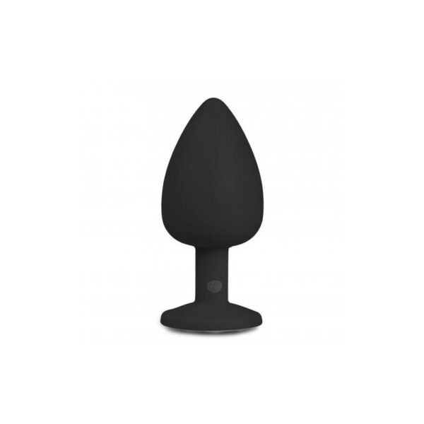 Plug Grande Con Diamante - Negro