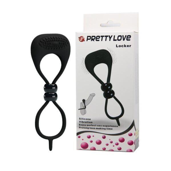 Pretty Love Anillo Vibrador Locker Color Negro - Imagen 8