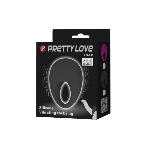 Pretty Love Anillo Vibrador Trap Color Negro - Imagen 9