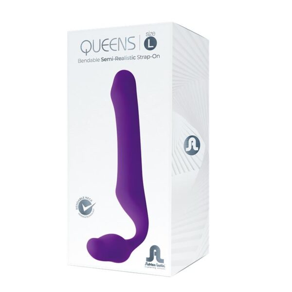 Queens L Dildo Strap-On sin Tirantes Silicona Púrpura Oscuro