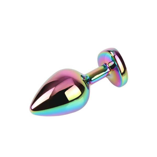 Rainbow Heart Plug Anal multicolor con Joya Talla M