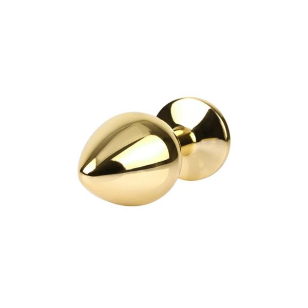 Rosy Gem Plug Anal Dorado con Joya Talla M - Imagen 3