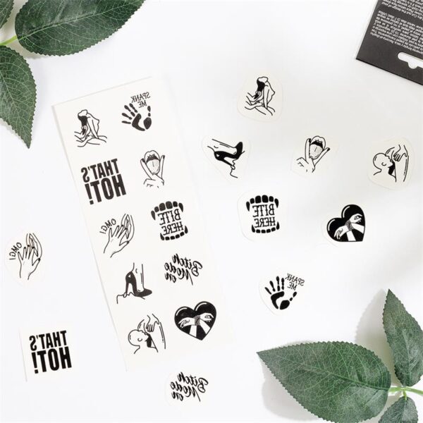 Set de 10 Tattoos Temporales Kinky Collection - Imagen 6