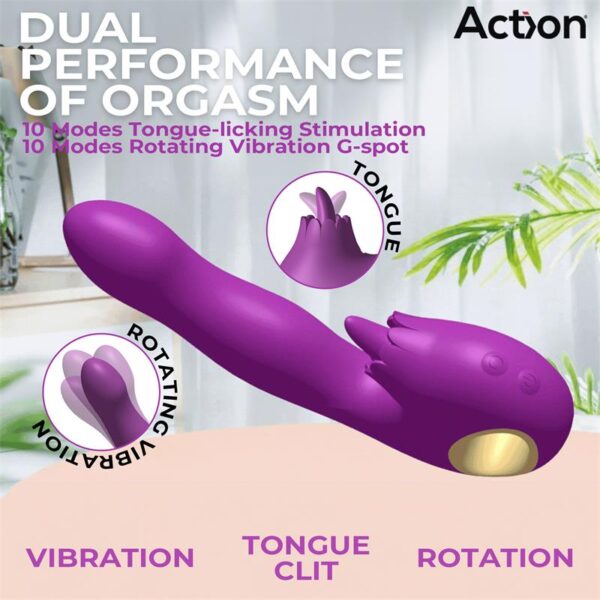 Toka Vibrador con Oscilación 360º y Lengua Estimuladora