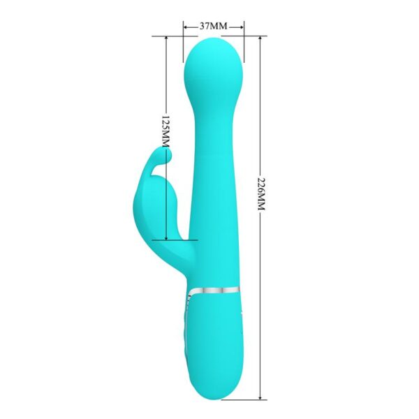 Vibrador con Thrusting y Bolas Rotatorias Dejon Azul