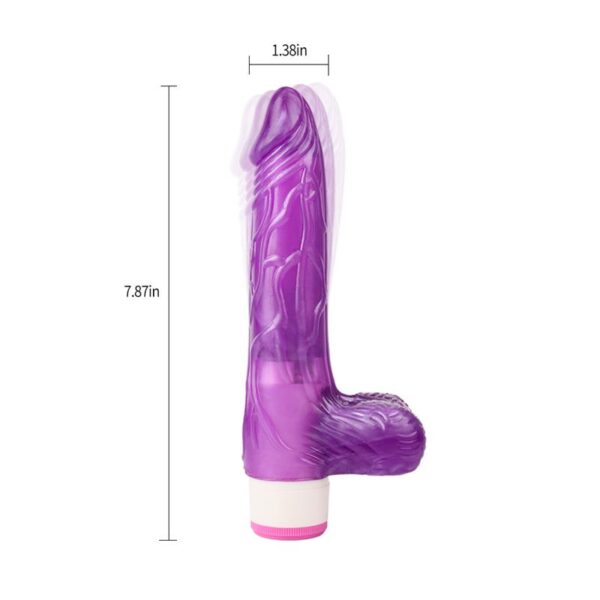 Vibrador Multi Velocidad Realista Púrpura 20cm