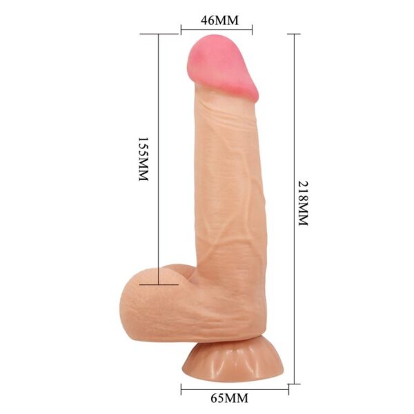 Vibrador Realista con Control Remoto, Doble Densidad y Piel Deslizante